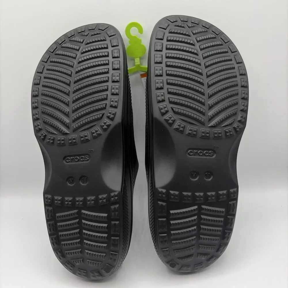 Crocs Saturday Sandals Black Buckle Limited Edition Men’s Sz 11 EU 46 NWT